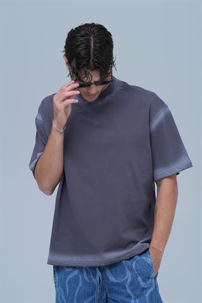 Echo Oversize Tişört Erkek Füme