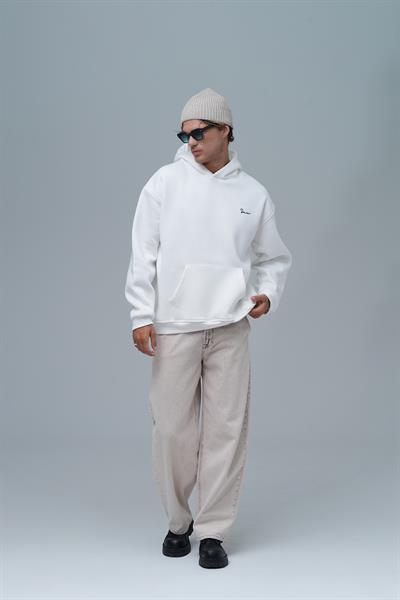 Echoes of Roots Oversize Sweatshirt Erkek Ekru