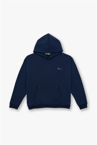Echoes of Roots Oversize Sweatshirt Erkek İndigo