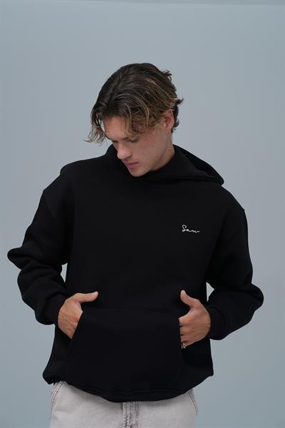 Echoes of Roots Oversize Sweatshirt Erkek Siyah
