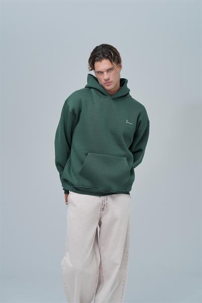 Echoes of Roots Oversize Sweatshirt Erkek Yeşil