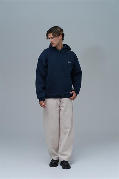 Echoes of Roots Oversize Sweatshirt Erkek İndigo
