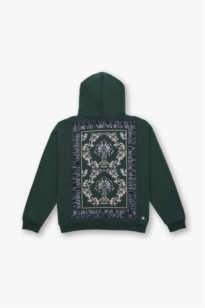 Echoes of Roots Oversize Sweatshirt Erkek Yeşil