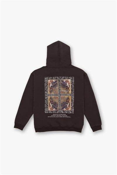 Endless Metamorphosis Oversize Sweatshirt Kadın Kahverengi