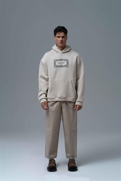 Endless Metamorphosis Oversize Sweatshirt Erkek Stone