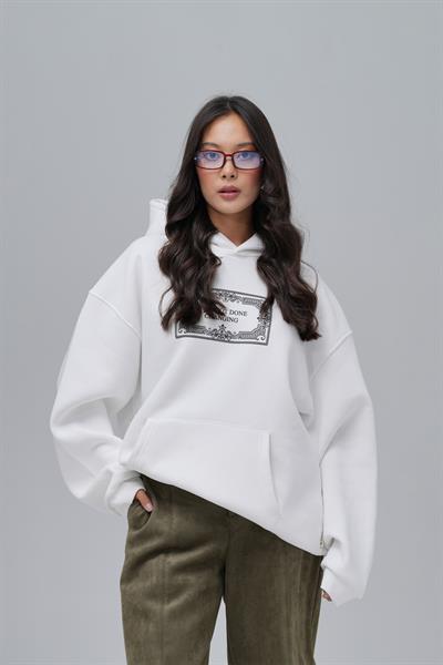 Endless Metamorphosis Oversize Sweatshirt Kadın Ekru