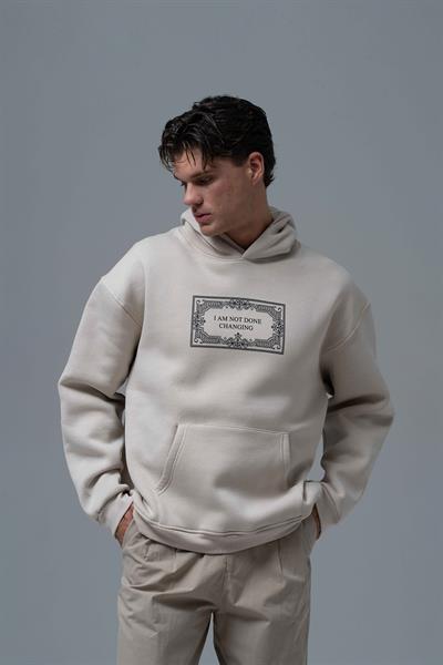 Endless Metamorphosis Oversize Sweatshirt Erkek Stone