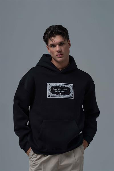 Endless Metamorphosis Oversize Sweatshirt Erkek Siyah
