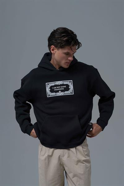 Endless Metamorphosis Oversize Sweatshirt Erkek Siyah