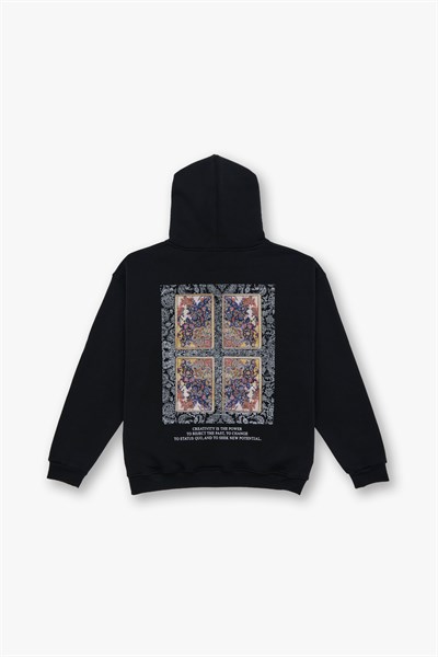 Endless Metamorphosis Oversize Sweatshirt Erkek Siyah