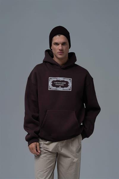 Endless Metamorphosis Oversize Sweatshirt Erkek Kahverengi