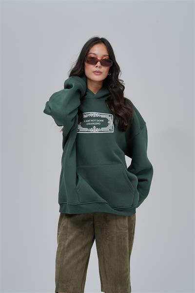 Endless Metamorphosis Oversize Sweatshirt Kadın Yeşil