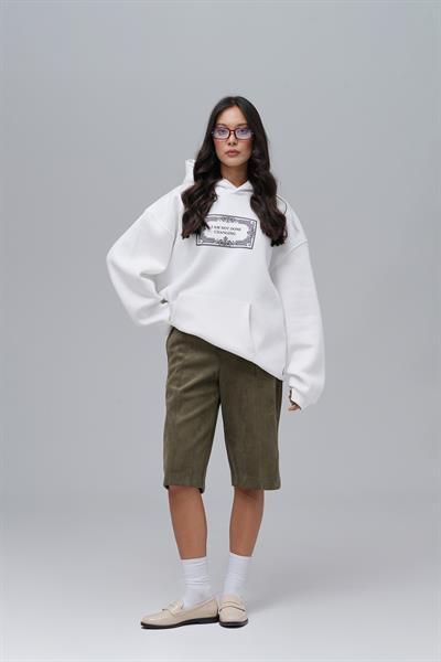 Endless Metamorphosis Oversize Sweatshirt Kadın Ekru