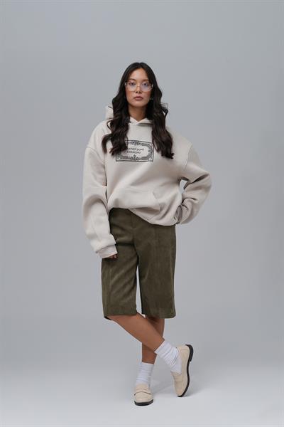 Endless Metamorphosis Oversize Sweatshirt Kadın Stone