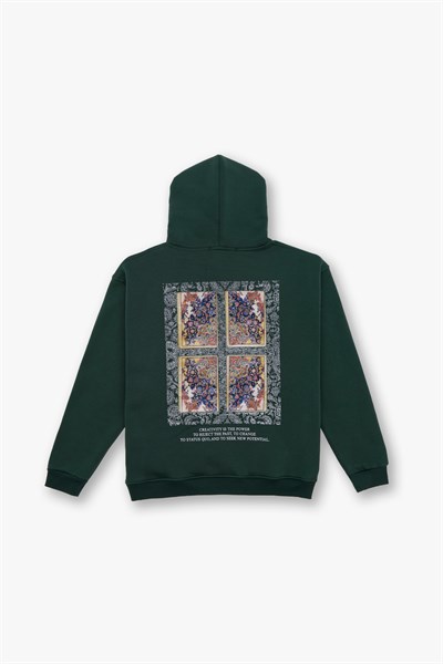 Endless Metamorphosis Oversize Sweatshirt Erkek Yeşil