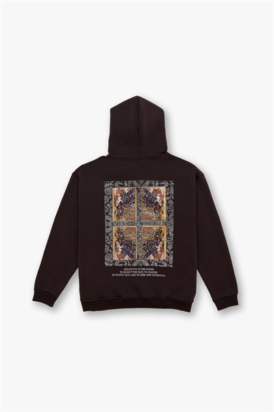 Endless Metamorphosis Oversize Sweatshirt Erkek Kahverengi