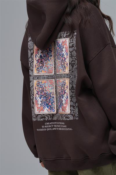Endless Metamorphosis Oversize Sweatshirt Kadın Kahverengi