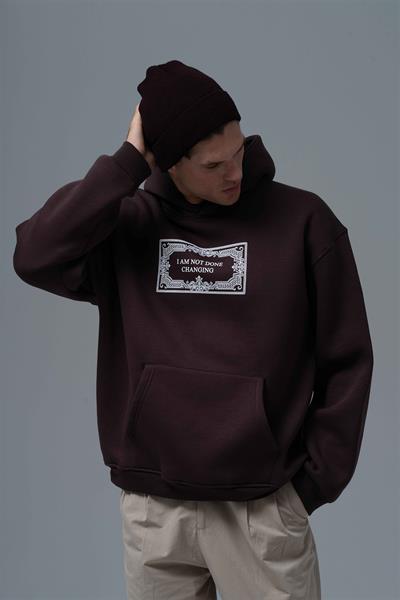 Endless Metamorphosis Oversize Sweatshirt Erkek Kahverengi