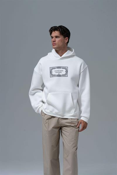 Endless Metamorphosis Oversize Sweatshirt Erkek Ekru