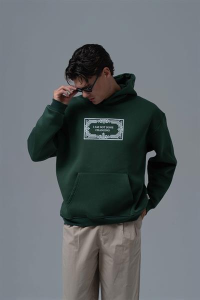 Endless Metamorphosis Oversize Sweatshirt Erkek Yeşil
