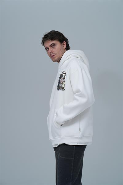 Eternal Frame Oversize Sweatshirt Erkek Ekru