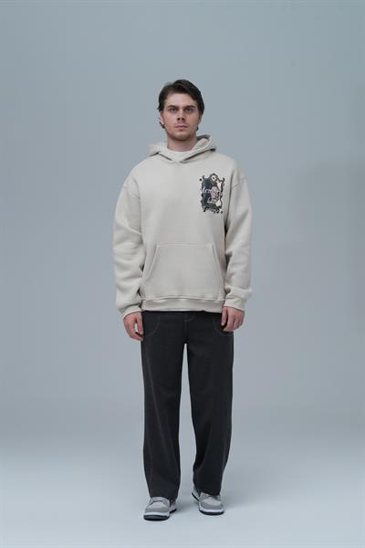 Eternal Frame Oversize Sweatshirt Erkek Stone