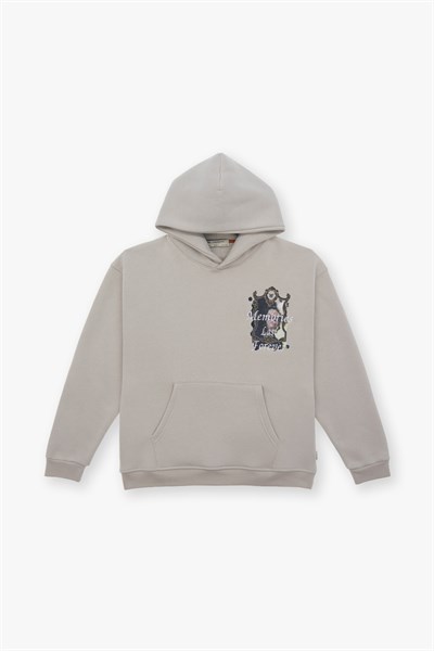 Eternal Frame Oversize Sweatshirt Erkek Stone