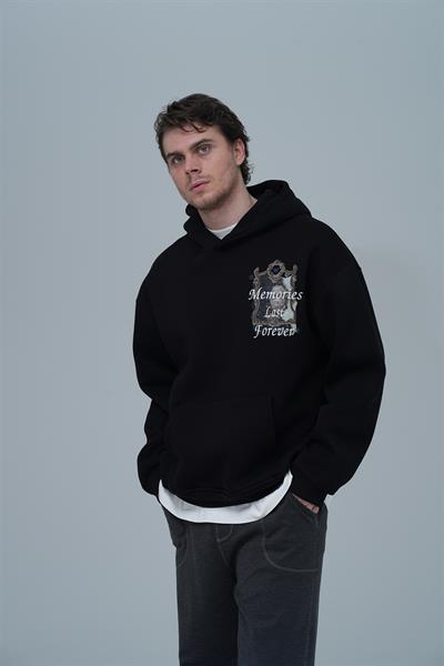 Eternal Frame Oversize Sweatshirt Erkek Siyah