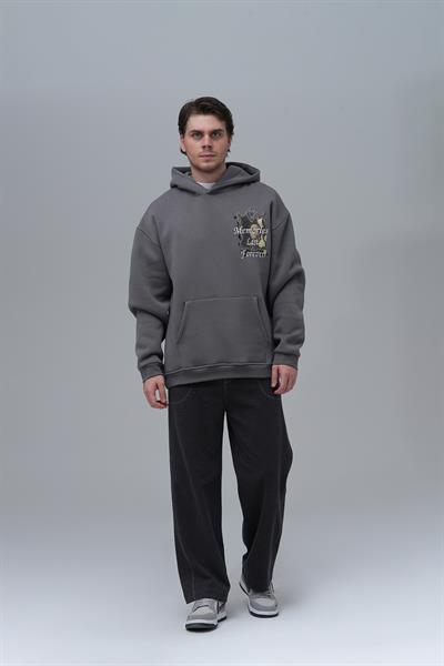 Eternal Frame Oversize Sweatshirt Erkek Füme