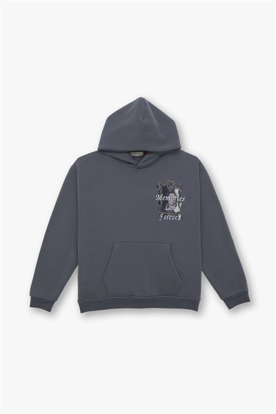 Eternal Frame Oversize Sweatshirt Erkek Füme