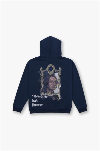 Eternal Frame Oversize Sweatshirt Erkek İndigo