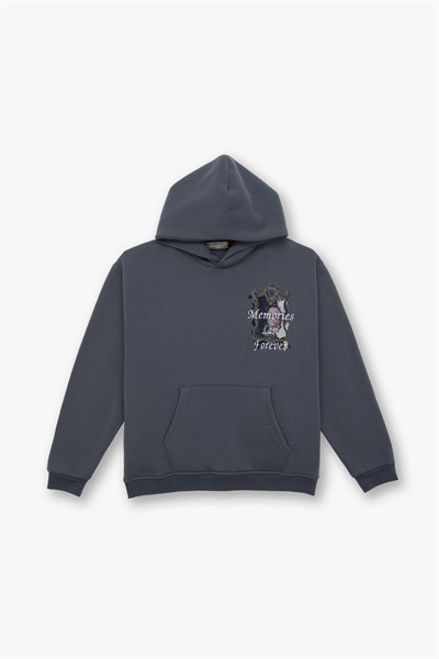 Eternal Frame Oversize Sweatshirt Kadın Füme