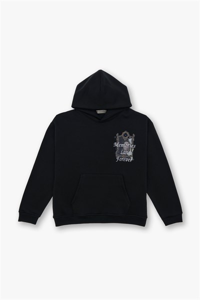Eternal Frame Oversize Sweatshirt Kadın Siyah