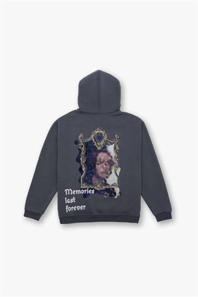 Eternal Frame Oversize Sweatshirt Kadın Füme