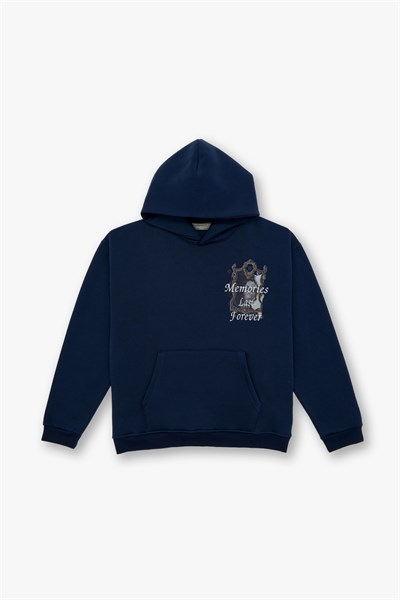 Eternal Frame Oversize Sweatshirt Kadın İndigo