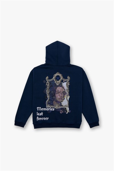 Eternal Frame Oversize Sweatshirt Kadın İndigo