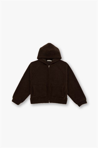 Everyday Icon Oversize Welsoft Sweatshirt Kadın Kahverengi