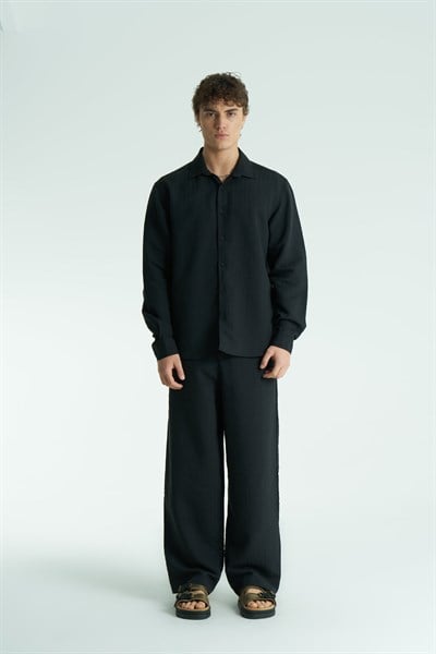 Form Line Regular Fit Erkek Gömlek Siyah