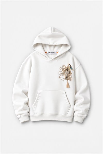 Framed Wilderness Oversize Erkek Sweatshirt Ekru