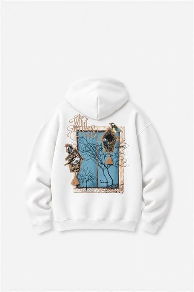 Framed Wilderness Oversize Erkek Sweatshirt Ekru