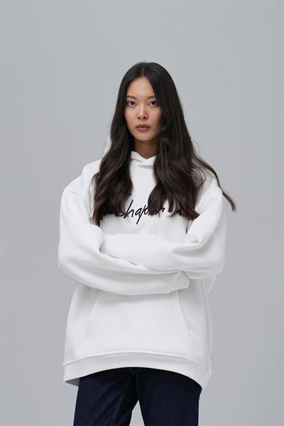 Frames of Laughter Oversize Sweatshirt Kadın Ekru