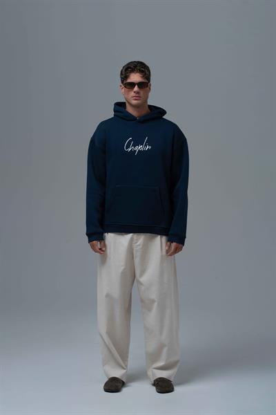Frames of Laughter Oversize Sweatshirt Erkek İndigo