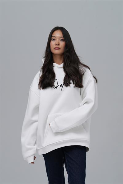Frames of Laughter Oversize Sweatshirt Kadın Ekru