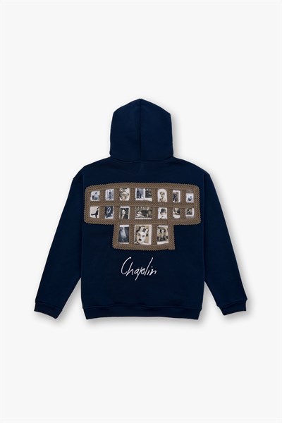 Frames of Laughter Oversize Sweatshirt Erkek İndigo