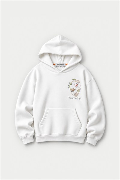 Heart Atlas Oversize Erkek Sweatshirt Ekru