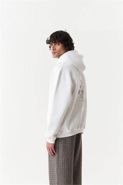 Heart Atlas Oversize Erkek Sweatshirt Ekru