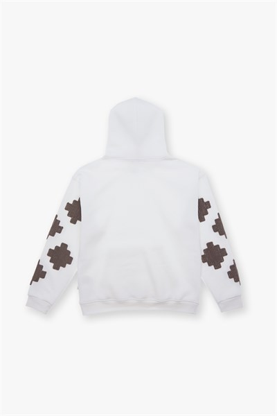 Heritage Geometry Oversize Sweatshirt Erkek Ekru