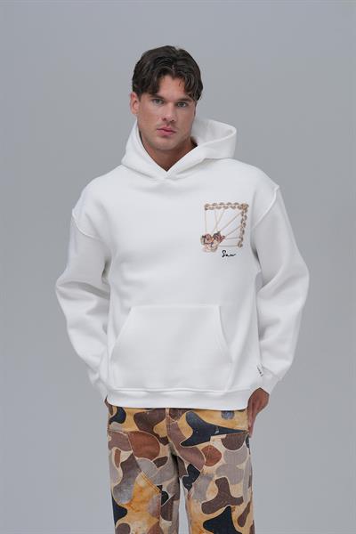 Heritage Threads Oversize Sweatshirt Erkek Ekru