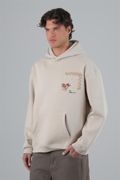 Heritage Threads Oversize Sweatshirt Erkek Stone
