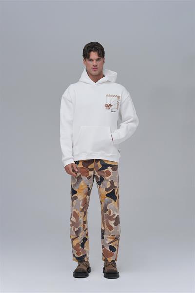 Heritage Threads Oversize Sweatshirt Erkek Ekru